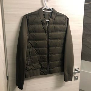 Lululemon Bomber Puffer Jacket in Olive Green